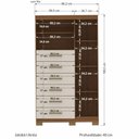 Ver imagem 3 de Multi Cômoda Marbella 1 Porta 6 Gavetas Pés Jatobá-areia