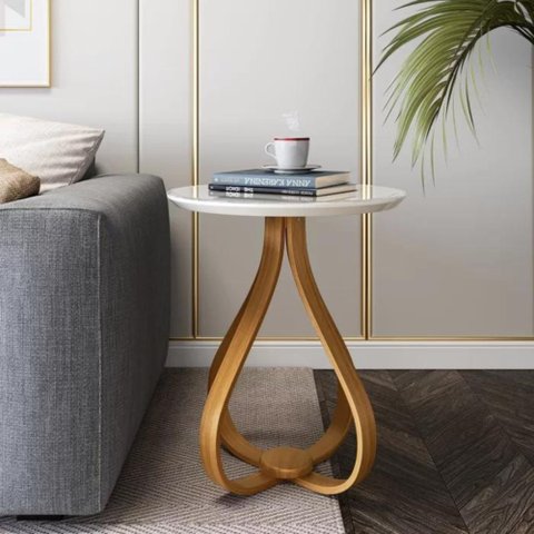 Mesa Lateral 100% MDF 60cm Rubi Sparta Móveis Branco