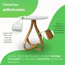 Ver imagem 4 de Mesa Lateral 100% MDF 60cm Rubi Sparta Móveis Branco