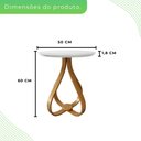 Ver imagem 3 de Mesa Lateral 100% MDF 60cm Rubi Sparta Móveis Branco
