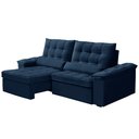 Ver imagem 5 de Sofá Retrátil Reclinável para Sala 3 Lugares 230cm Maresi F04 Veludo Azul - Lyam Decor