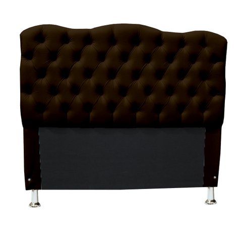 Cabeceira para Cama Box Solteiro - Suede - Sv Decor:marrom