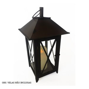 Lanterna para Decoração e Iluminação Área Rustica Colonial - Verniz