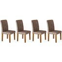 Ver imagem 1 de Kit 4 Cadeiras Sala Jantar Jade 4 Un Imbuia/Animale Chocolate - Rufato