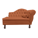 Ver imagem 1 de Recamier Sofá Esquerdo Larissa 120cm Sala Veludo Terracota - Incasa Decor