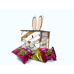 Caixa Presente Coelho da Páscoa com chocolates - 2