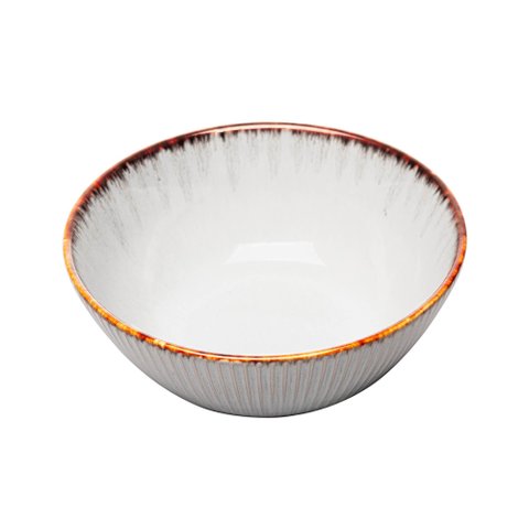 Bowl de Cerâmica Linear Cinza 16cm X 7cm 380ml - Lyor
