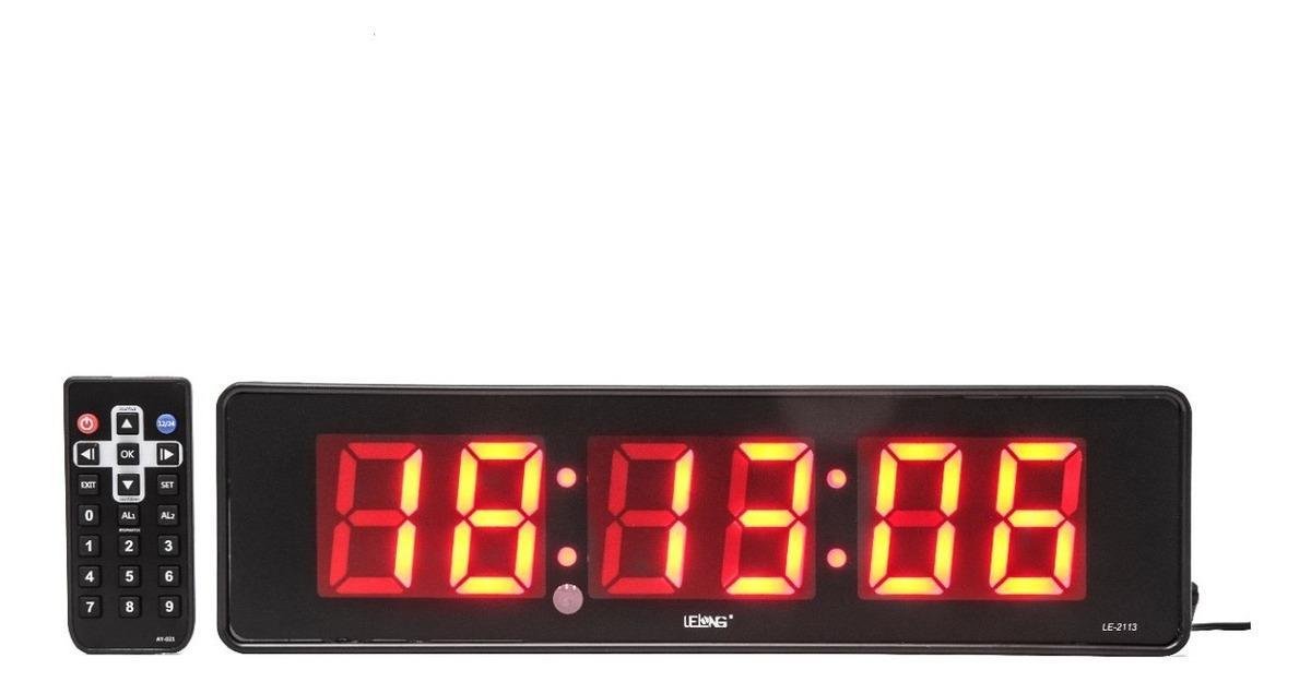 Cronometro Relógio Led Digital Parede Mesa com Controle 2113 - 3