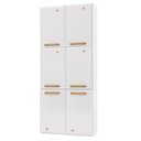 Ver imagem 4 de Paneleiro Duplo de Aço 6 Portas Diamante Branco