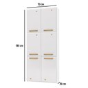 Ver imagem 5 de Paneleiro Duplo de Aço 6 Portas Diamante Branco