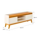 Ver imagem 6 de Conjunto Sala de Estar Buffet e Rack com Painel Ripado 136cm