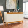Conjunto Sala de Estar Buffet e Rack com Painel Ripado 136cm - 3