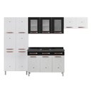 Ver imagem 3 de Cozinha Aço Completa Modulada 14 Portas 3 Gavetas Mirage New Telasul Branco/Preto