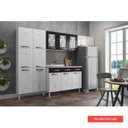 Ver imagem 6 de Cozinha Aço Completa Modulada 14 Portas 3 Gavetas Mirage New Telasul Branco/Preto