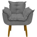 Ver imagem 5 de Kit 2 Poltronas Decorativa e Puff para Sala Recepção Manicure Consultório Quarto Alice Suede