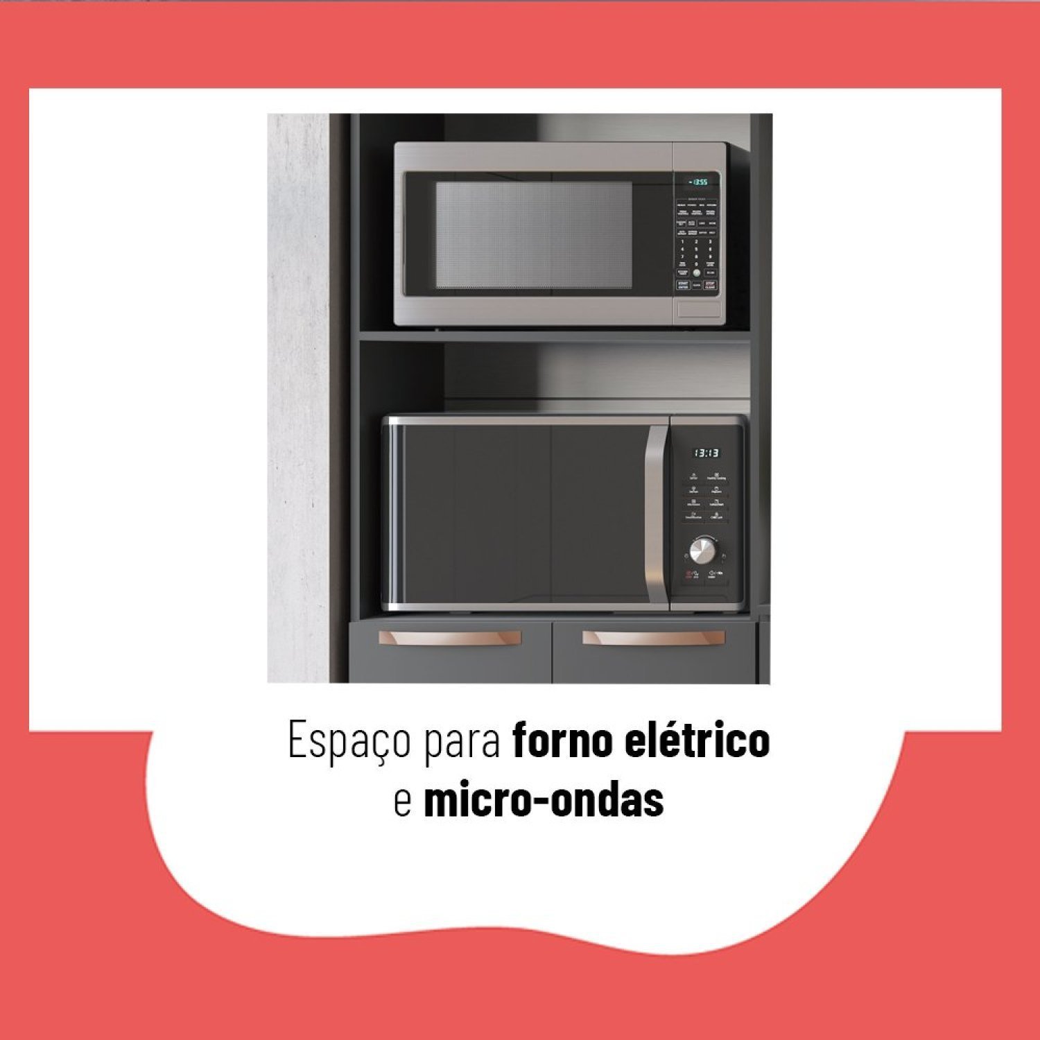 Cozinha Completa 6 Peças com Armário e Balcão Emília Thela - 6