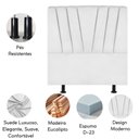 Ver imagem 4 de Cabeceira Solteiro Cama Box Estofada 100 Cm Lile Suede Branco