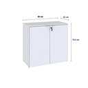 Ver imagem 3 de Armário Baixo c/02 Portas 75x80x42cm WLAB80 Branco Chess