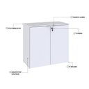 Ver imagem 4 de Armário Baixo c/02 Portas 75x80x42cm WLAB80 Branco Chess