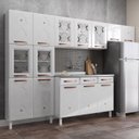 Ver imagem 1 de Cozinha Completa Modulada com Balcão para Pia 14 Portas 3 Gavetas Mirage New Branco