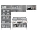 Ver imagem 5 de Cozinha Completa Modulada com Balcão para Pia 14 Portas 3 Gavetas Mirage New Branco