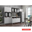 Ver imagem 6 de Cozinha Completa Modulada com Balcão para Pia 14 Portas 3 Gavetas Mirage New Branco/Preto
