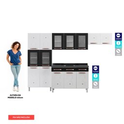 Cozinha Completa com Balcão para Pia 14 Portas 3 Gavetas Mirage New  - 3