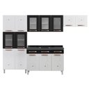 Ver imagem 3 de Cozinha Completa Modulada com Balcão para Pia 14 Portas 3 Gavetas Mirage New Branco/Preto