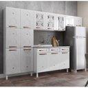 Ver imagem 1 de Cozinha Aço Completa Modulada 3 Vidros Mirage New Telasul Branco