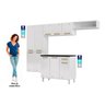 Cozinha de Aço Compacta 4 Peças 10 Portas 1 Gaveta Diamante Smart  - 4