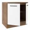 Balcão Armário de Cozinha 80 cm 2 Portas Rustic/Branco Agata Madesa - 5