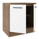 Ver imagem 5 de Balcão Armário de Cozinha 80 cm 2 Portas Rustic/Branco Agata Madesa