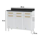 Ver imagem 5 de Balcão de Cozinha com Tampo 3 Portas 3 Gavetas Diamante Branco