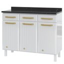Ver imagem 4 de Balcão de Cozinha com Tampo 3 Portas 3 Gavetas Diamante Branco