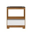 Ver imagem 3 de Balcão para Cooktop 4 Bocas com Gavetão Freijó/Branco - Notável Móveis