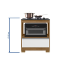 Ver imagem 6 de Balcão para Cooktop 4 Bocas com Gavetão Freijó/Branco - Notável Móveis