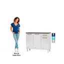 Ver imagem 6 de Balcão de Cozinha com Tampo 3 Portas 1 Gaveta Diamante Smart Branco