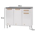 Ver imagem 5 de Balcão de Cozinha com Tampo 3 Portas 1 Gaveta Diamante Smart Branco