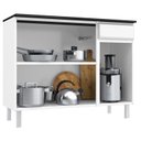 Ver imagem 3 de Balcão de Cozinha com Tampo 3 Portas 1 Gaveta Diamante Smart Branco