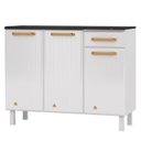 Ver imagem 4 de Balcão de Cozinha com Tampo 3 Portas 1 Gaveta Diamante Smart Branco