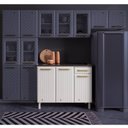 Ver imagem 1 de Balcão de Cozinha com Tampo 3 Portas 1 Gaveta Diamante Smart Branco