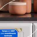 Ver mais imagens de Balcão de Cozinha com Tampo 3 Portas 1 Gaveta Diamante Smart Branco/Preto