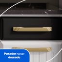 Ver imagem 7 de Balcão de Cozinha com Tampo 3 Portas 1 Gaveta Diamante Smart Branco/Preto