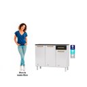 Ver imagem 6 de Balcão de Cozinha com Tampo 3 Portas 1 Gaveta Diamante Smart Branco/Preto