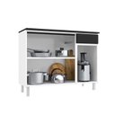Ver imagem 3 de Balcão de Cozinha com Tampo 3 Portas 1 Gaveta Diamante Smart Branco/Preto
