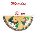 Ver imagem 2 de Saia Para Árvore De Natal Temática Rena Pinheiro 85Cm