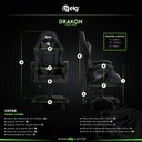 Ver imagem 6 de Cadeira Gamer Ergonômica Drakon, Elg, Ch31bk, Inclinação até 135º e 140kg, Espuma D40