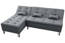 Ver imagem 3 de Sofá Cama com Chaise 3 Lugares 2,00 Mts Nice Matrix