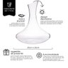 Decanter de 1,7 Litros Mais 6 Marcadores de Taças Utensilios do Chef - 4