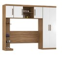 Ver imagem 2 de Guarda Roupa Modulado 4 Peças com Ponte Cabeceira e Mesa de Apoio Sauá YesCasa